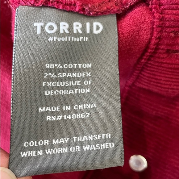 Torrid Corduroy Sherpa Collar Trucker Jacket Size 1 - Picture 11 of 16